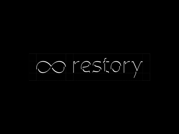 Restory logo guides mockup